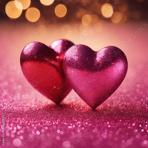 Two red hearts on a table
Valentine's day concept. Glitter red hearts over shiny background
hearts on a red background, valentines card, Two Hearts On Pink Glitter In Shiny Background - Valentine's