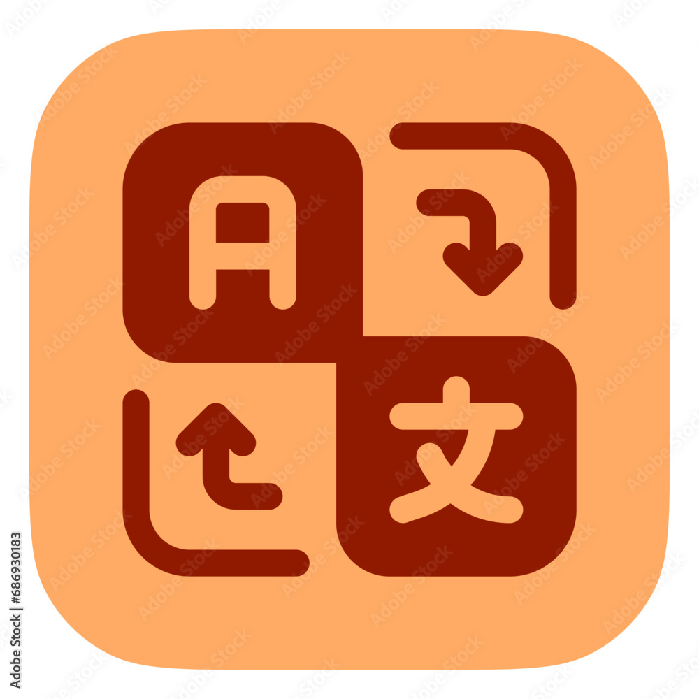 Editable language, translation, switch vector icon. AI technology, artificial intelligence, computer. Part of a big icon set family. Perfect for web and app interface, presentations, infographics, etc Editable language, translation, switch vector icon. AI technology, artificial intelligence, computer. Part of a big icon set family. Perfect for web and app interface, presentations, infographics, etc