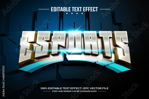 Esports 3D editable text effect template