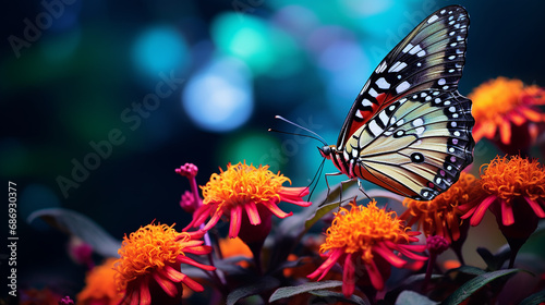 Butterflies in Generative AI's Playful Capture on Flowers - Generative AI © Iswanto