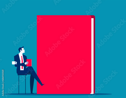 Instruction manual. Business vector illustration concept