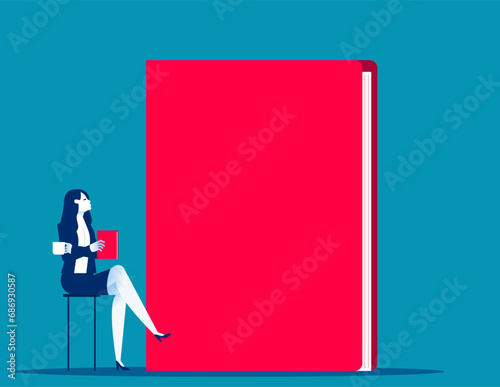 Instruction manual. Business vector illustration concept