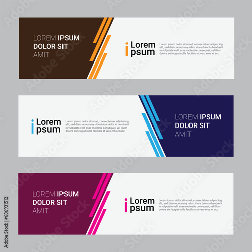 Vector abstract design banner web template.