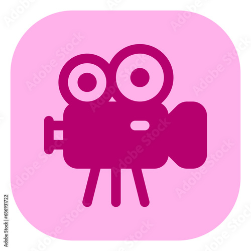 Editable film video camera, film production, studio vector icon. Movie, cinema, entertainment. Part of a big icon set family. Perfect for web and app interfaces, presentations, infographics, etc