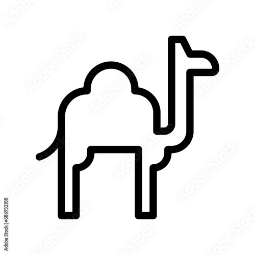 dromedary line icon