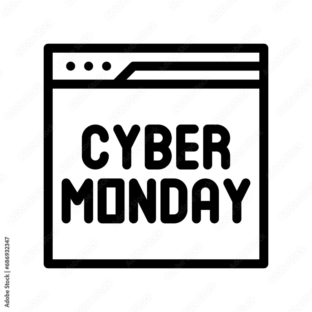 cyber monday line icon cyber monday line icon
