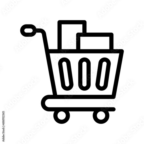 shopping store line icon