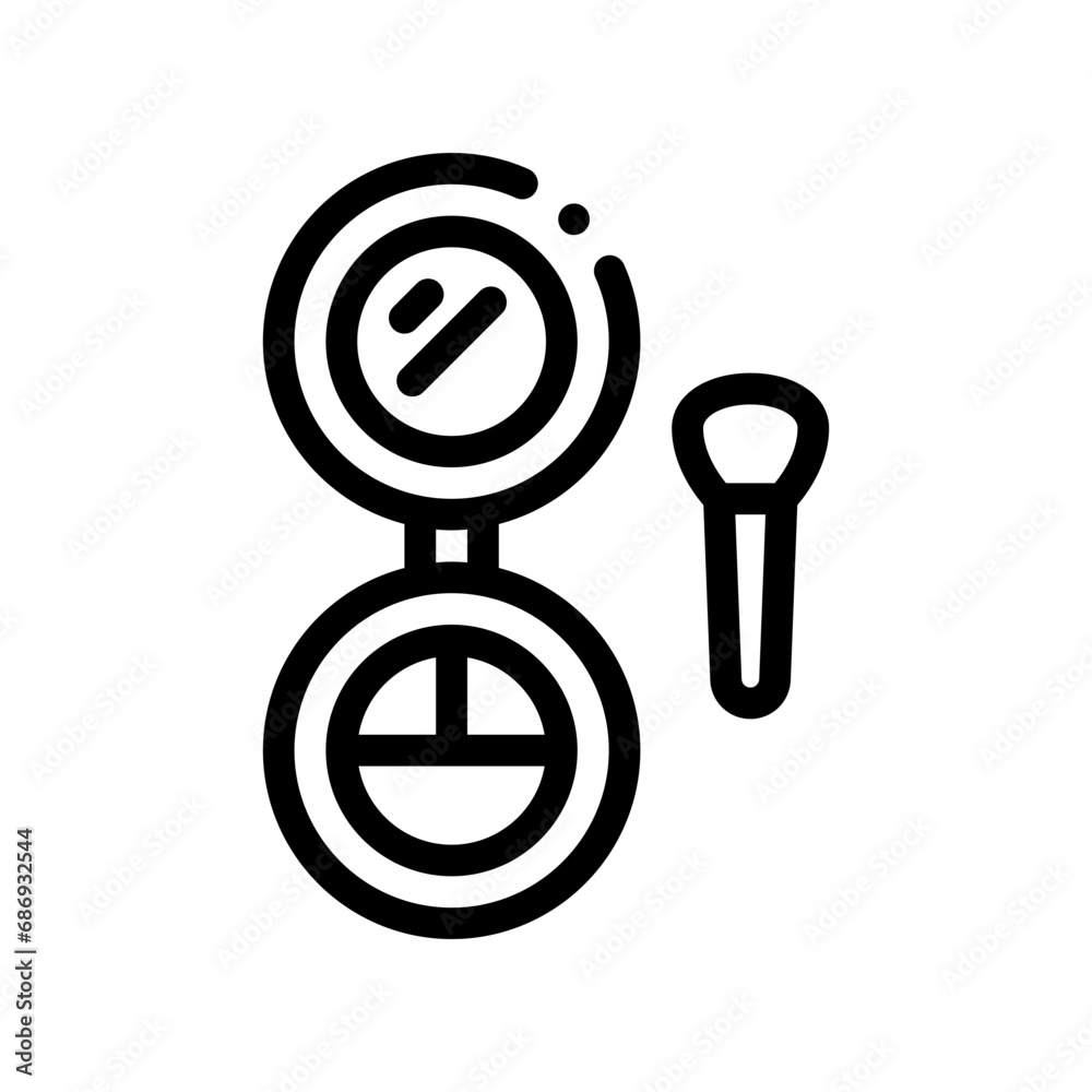 bronzer line icon bronzer line icon
