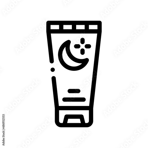 night cream line icon