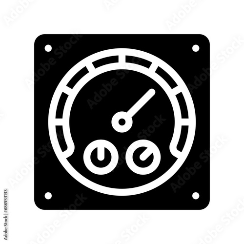 voltmeter glyph icon
