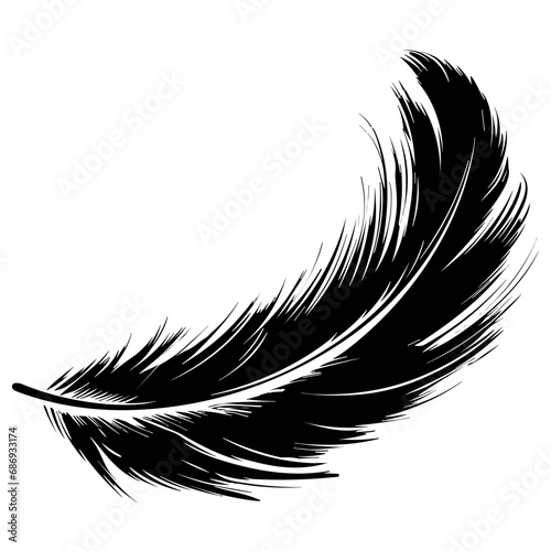 Feather Icon Illustration. Vector SVG