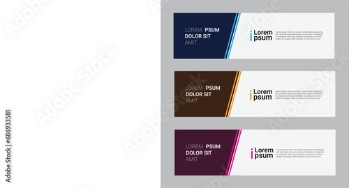 Modern banner design web template Set, Horizontal header web banner. collection of cover header backgrounds for website design, Social Media Cover ads banner, invitation card