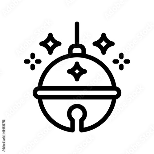 jingle bell line icon