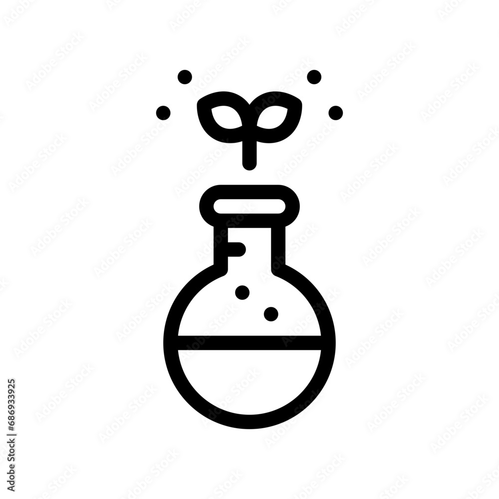 Obraz premium test tube line icon