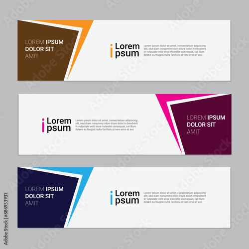 Vector abstract design Banner Pattern background template.