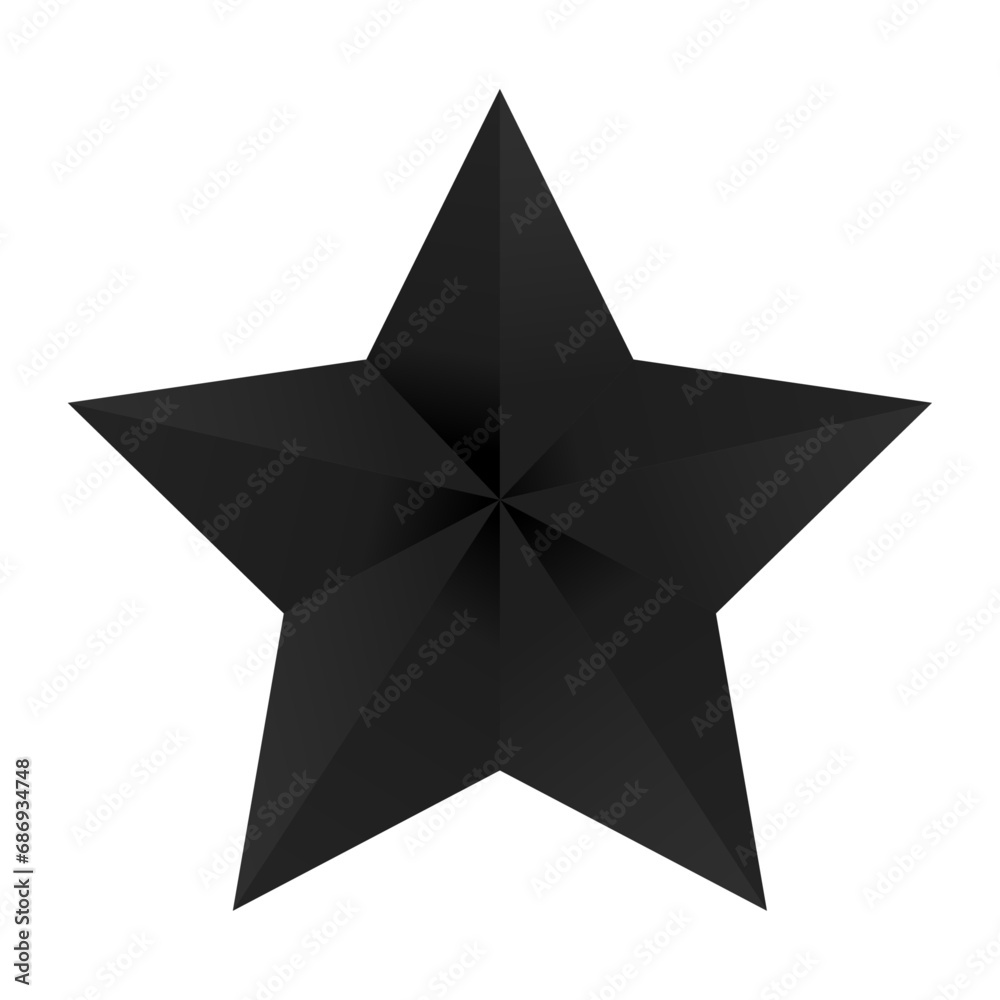 Obraz premium Vector black star shape isolated on white background