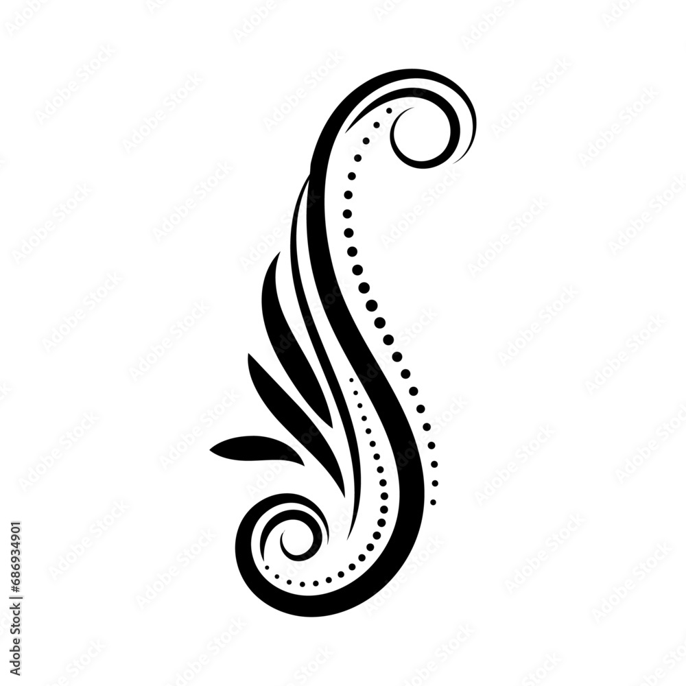 Obraz premium Vector retro floral decorative text divider design