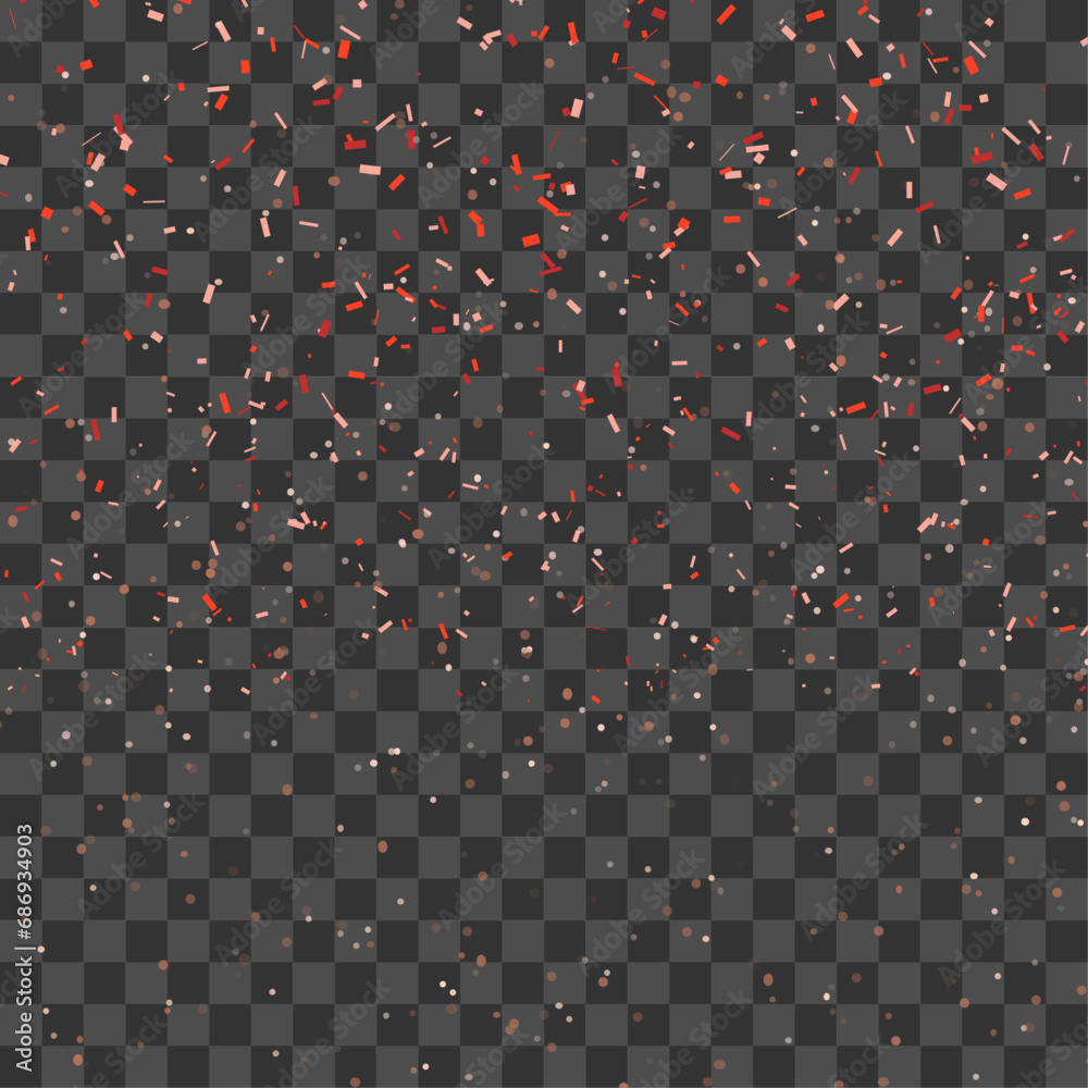 Obraz premium Vector red metallic confetti background