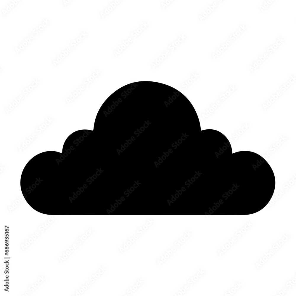 Simple Icon Illustration of Cloud. SVG Vector Simple Icon Illustration of Cloud. SVG Vector