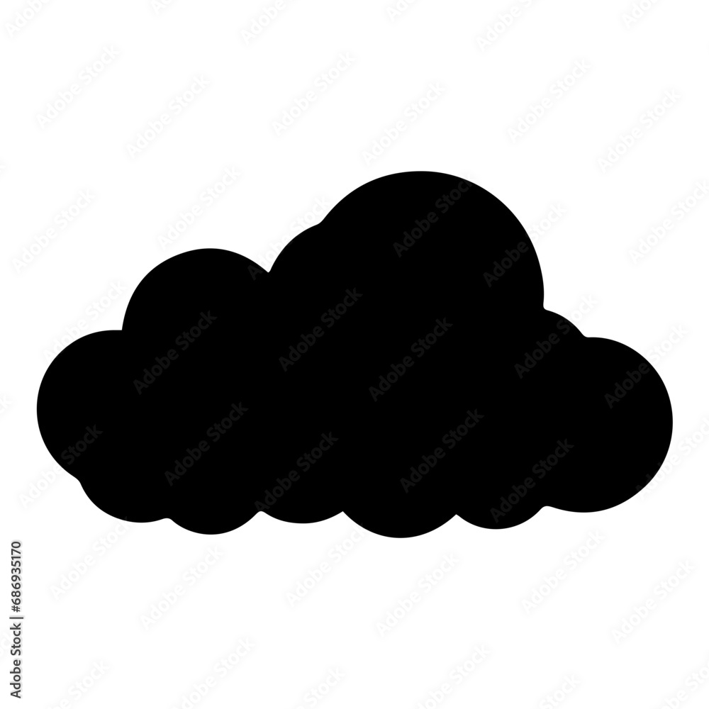 Simple Icon Illustration of Cloud. SVG Vector