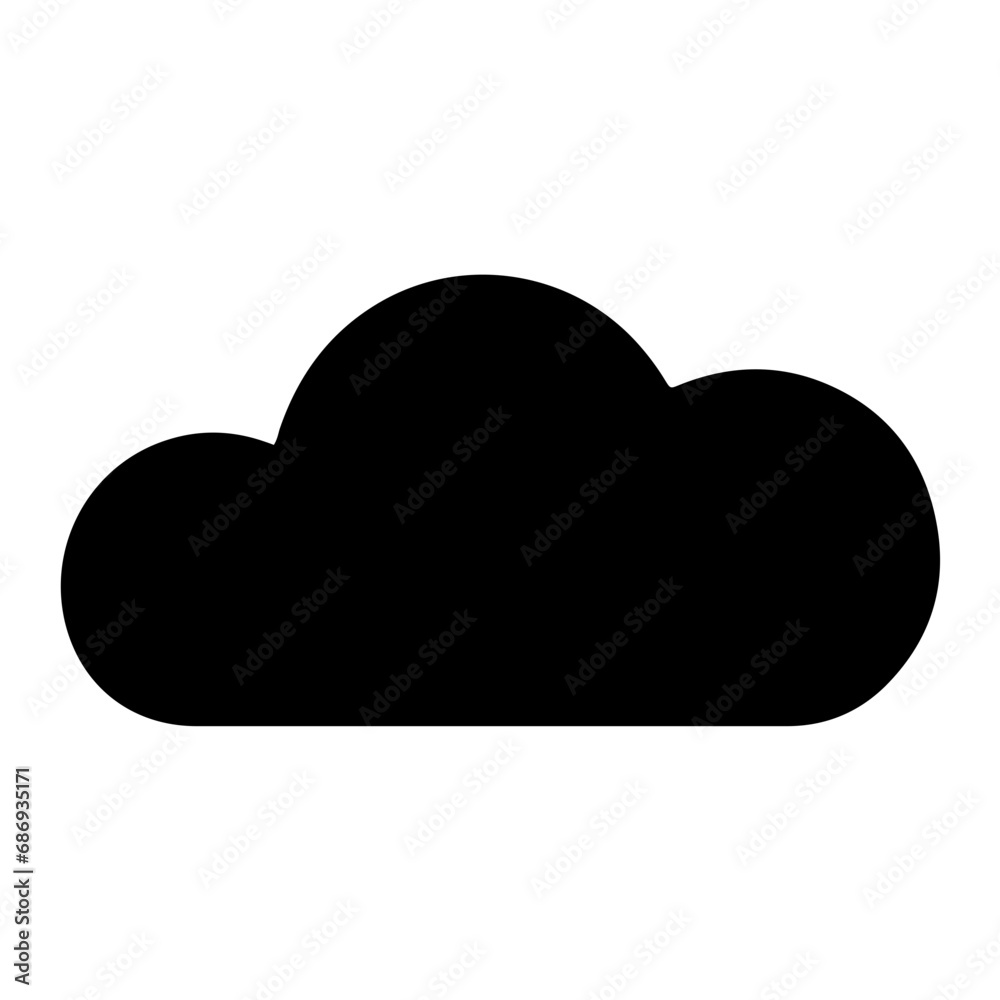 Simple Icon Illustration of Cloud. SVG Vector Simple Icon Illustration of Cloud. SVG Vector