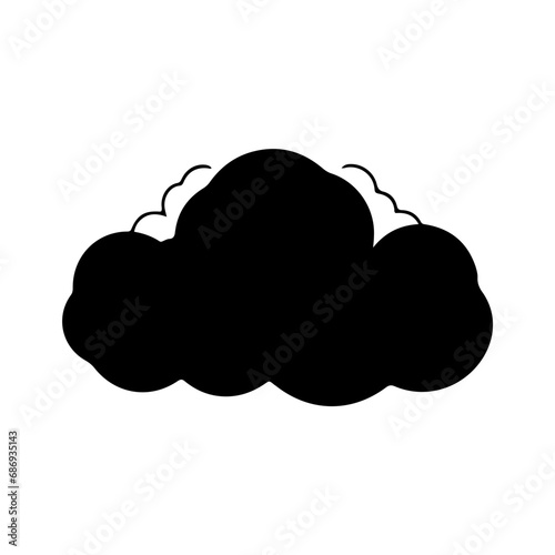 Simple Icon Illustration of Cloud. SVG Vector