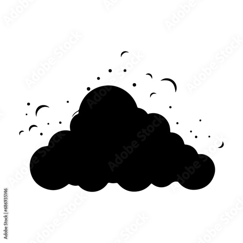 Simple Icon Illustration of Cloud. SVG Vector