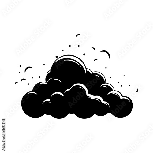 Simple Icon Illustration of Cloud. SVG Vector