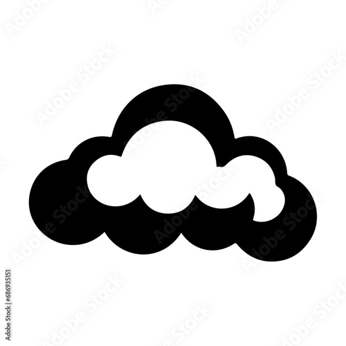Simple Icon Illustration of Cloud. SVG Vector