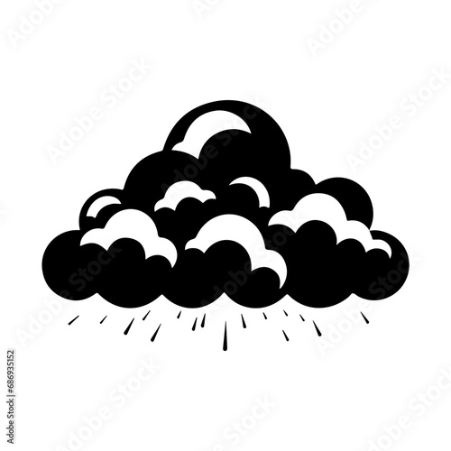 Simple Icon Illustration of Cloud. SVG Vector
