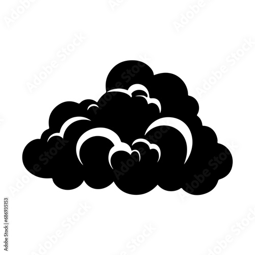 Simple Icon Illustration of Cloud. SVG Vector