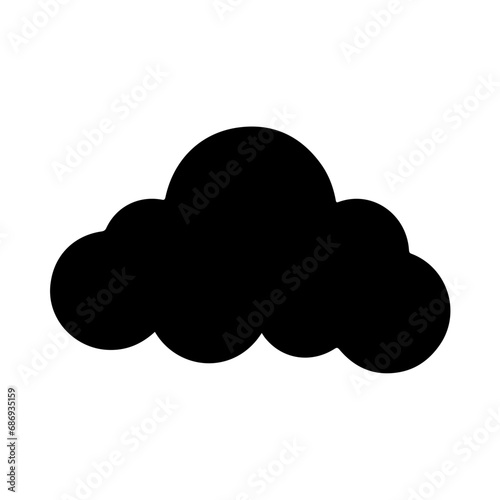 Simple Icon Illustration of Cloud. SVG Vector