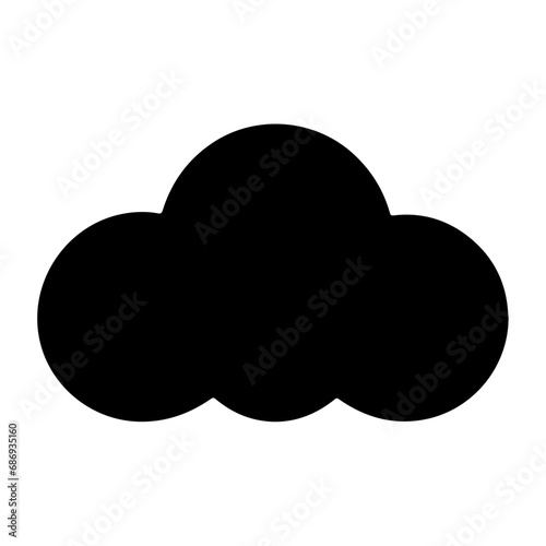 Simple Icon Illustration of Cloud. SVG Vector