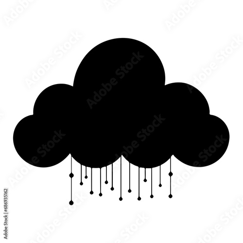 Simple Icon Illustration of Cloud. SVG Vector