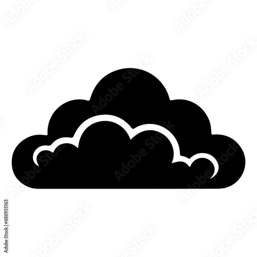 Simple Icon Illustration of Cloud. SVG Vector