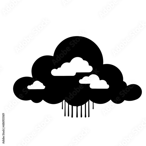 Simple Icon Illustration of Cloud. SVG Vector