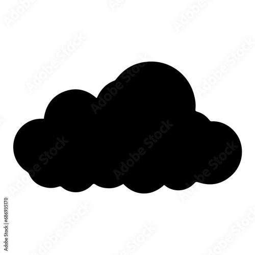 Simple Icon Illustration of Cloud. SVG Vector