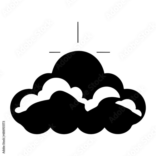 Simple Icon Illustration of Cloud. SVG Vector