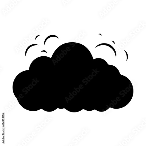 Simple Icon Illustration of Cloud. SVG Vector