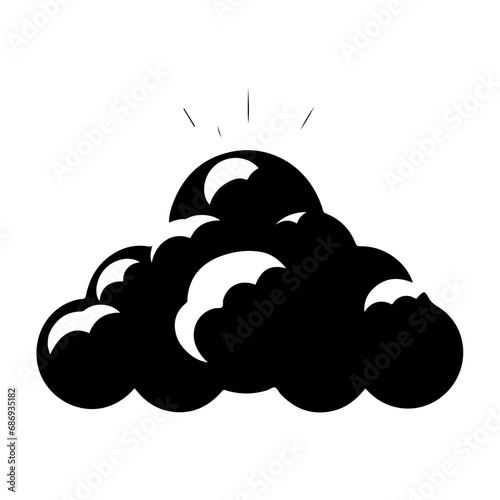 Simple Icon Illustration of Cloud. SVG Vector