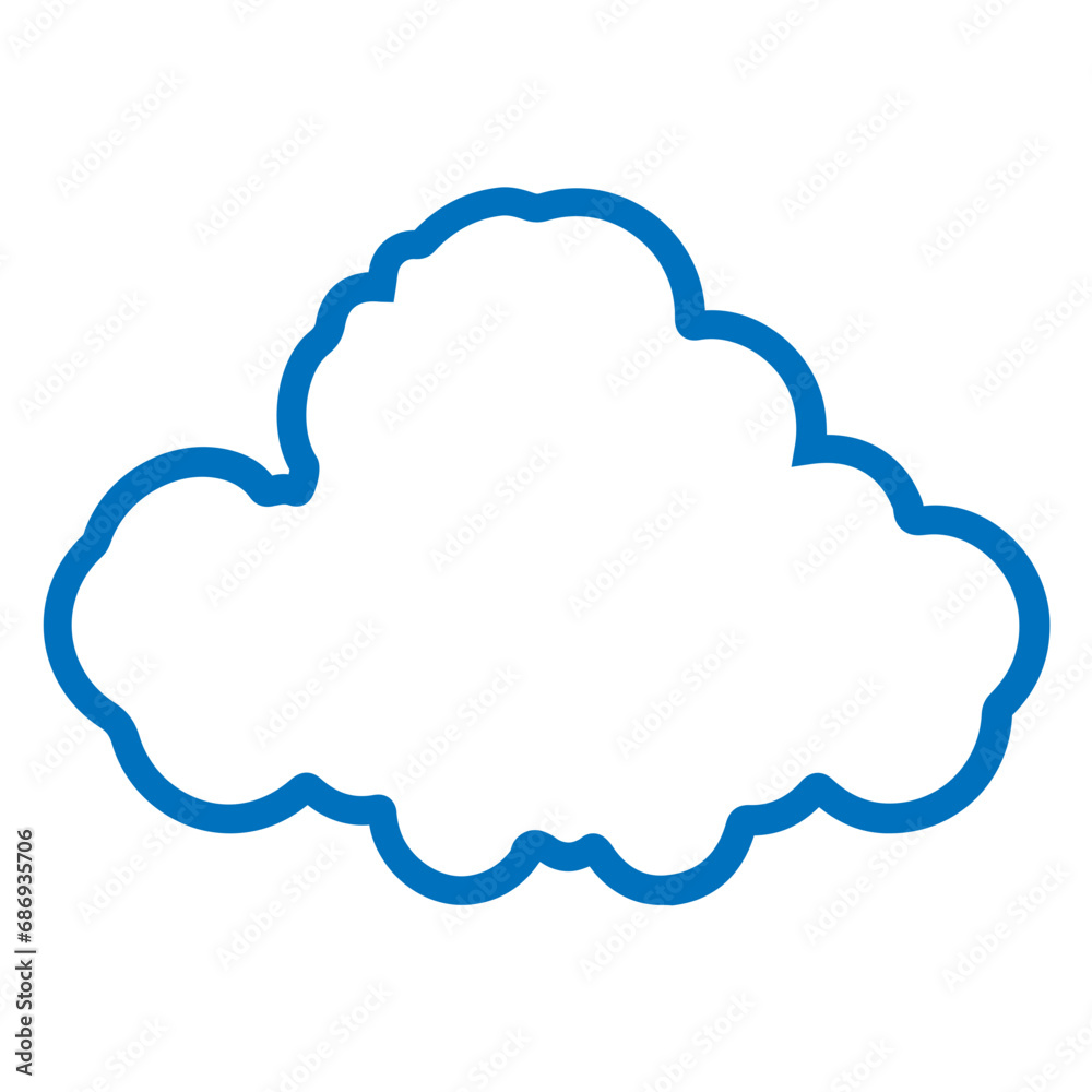 Simple Icon Illustration of Cloud with Line Style. Vector SVG Simple Icon Illustration of Cloud with Line Style. Vector SVG