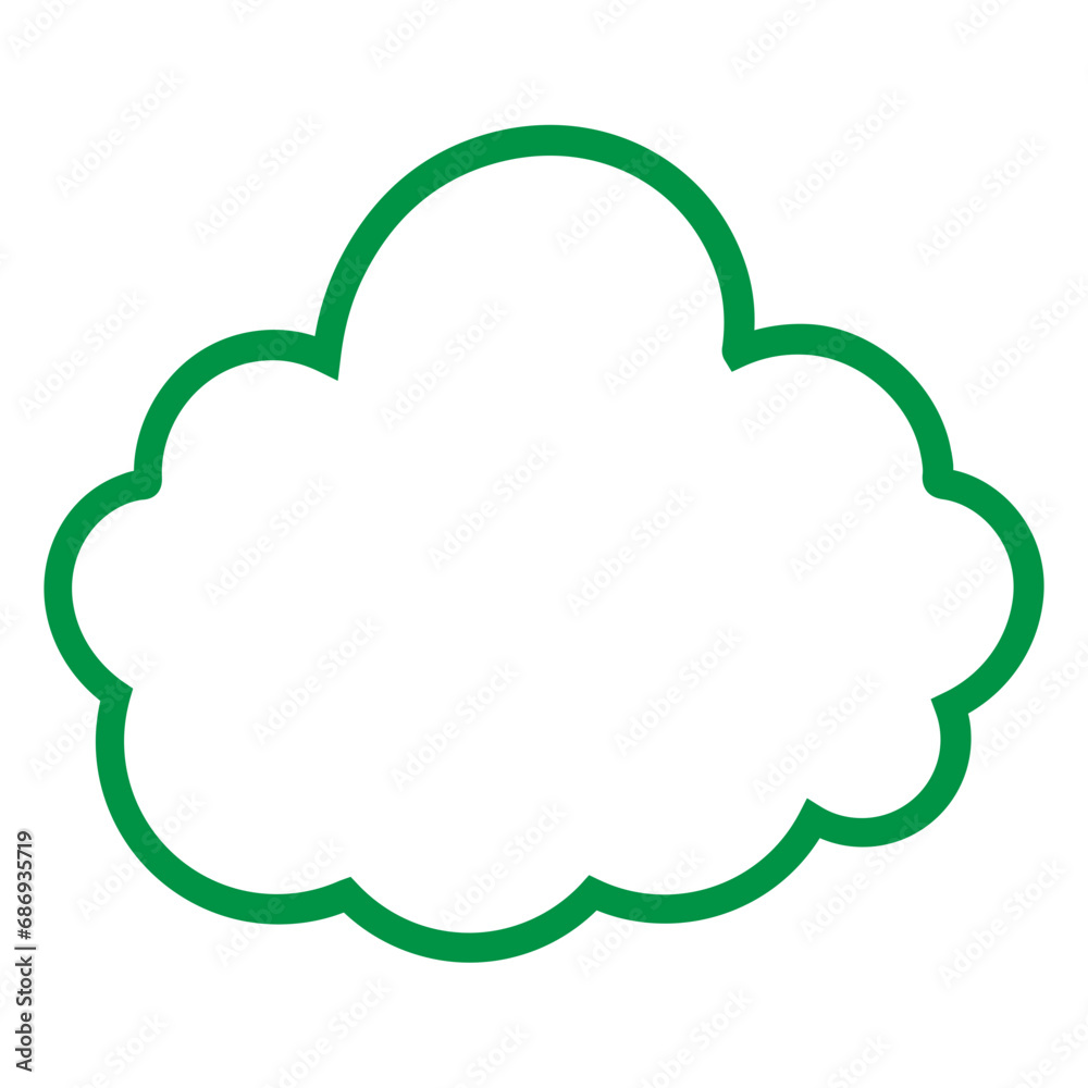 Simple Icon Illustration of Cloud with Line Style. Vector SVG