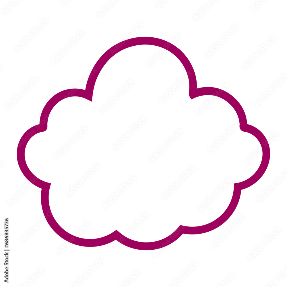 Simple Icon Illustration of Cloud with Line Style. Vector SVG Simple Icon Illustration of Cloud with Line Style. Vector SVG