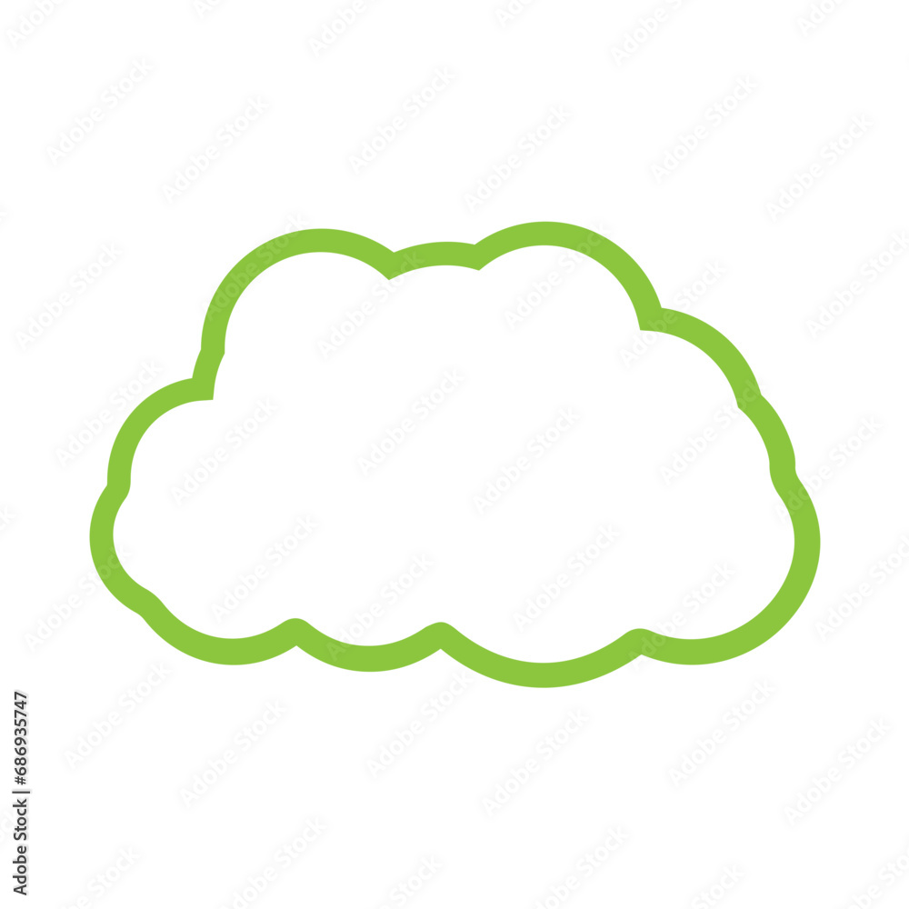 Simple Icon Illustration of Cloud with Line Style. Vector SVG Simple Icon Illustration of Cloud with Line Style. Vector SVG