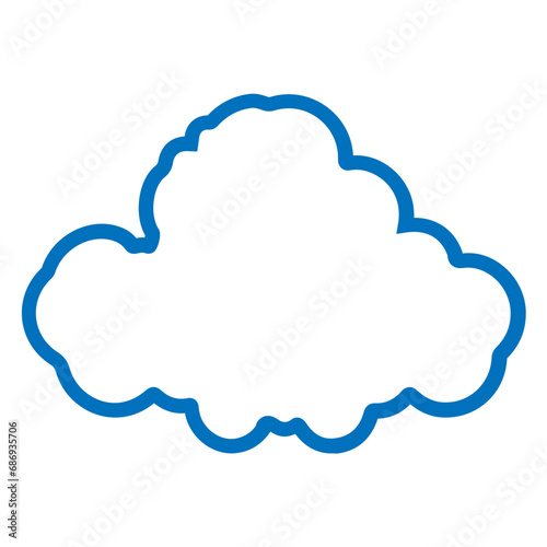 Simple Icon Illustration of Cloud with Line Style. Vector SVG