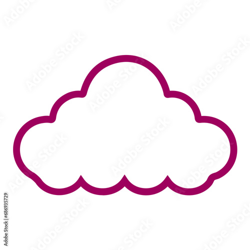 Simple Icon Illustration of Cloud with Line Style. Vector SVG