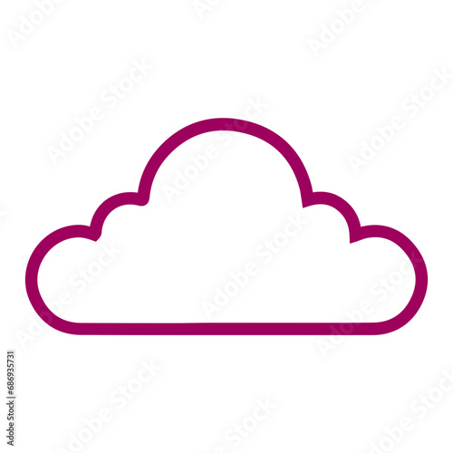 Simple Icon Illustration of Cloud with Line Style. Vector SVG
