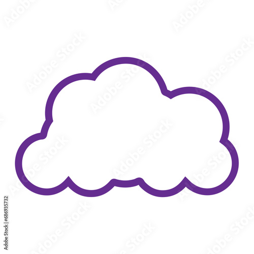Simple Icon Illustration of Cloud with Line Style. Vector SVG