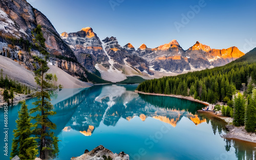 Tranquil Majesty, Panoramic Vistas of an Alpine Oasis