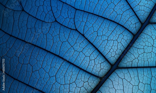 Blue leaf texture. Blue leaf texture with cell, autumn, leaf background macro
